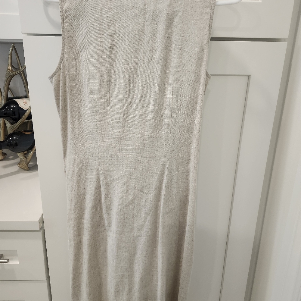 J. Mclaughlin Selena Linen  Sleeveless Knot Front Dress - Picture 8 of 10